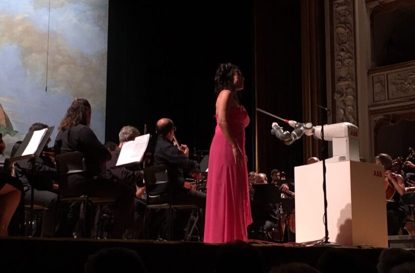  YuMi the robot conducts Verdi with Italian orchestra